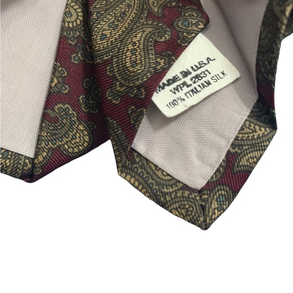 Mario Valentino Paisley Silk Tie - Picture 6 of 6